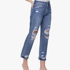 Flying Monkey Loveland High Rise Mom Ripped Straight Jean